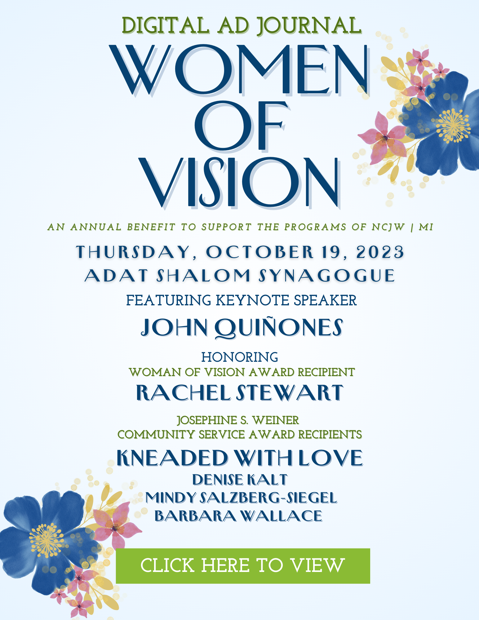 Women of Vision Ad Journal - NCJW Michigan - National Council of Jewish  Women