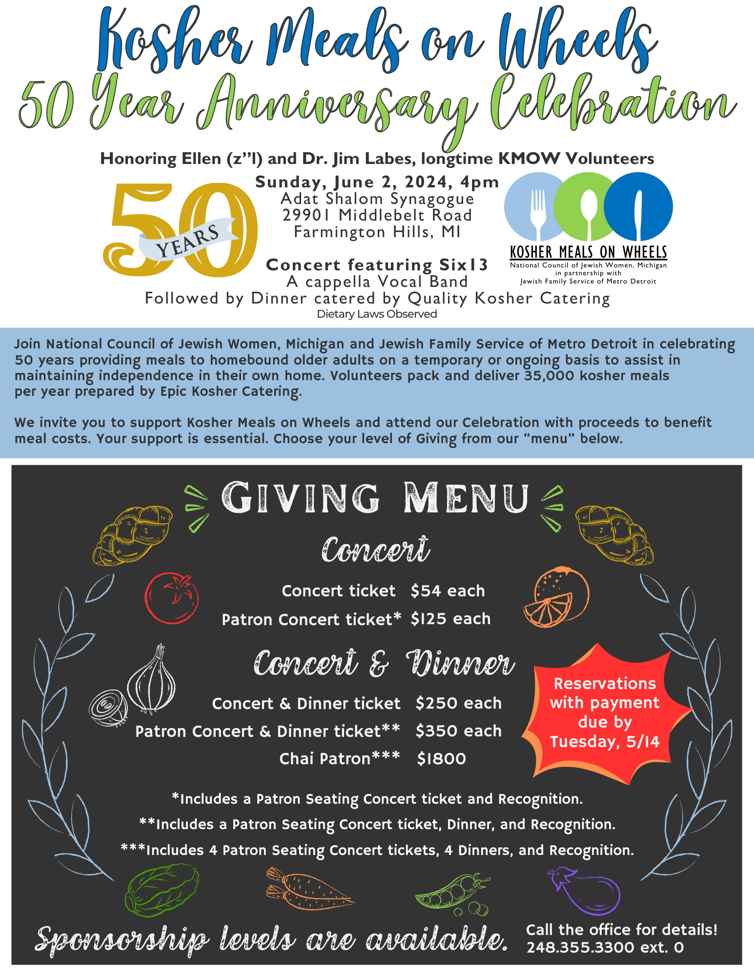 KMOW 50th Anniversary NCJW Michigan National Council of Jewish